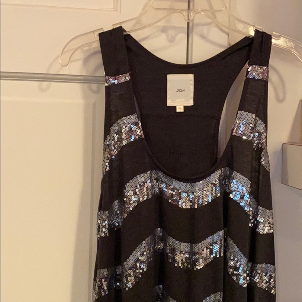 Racerback sequin tank top